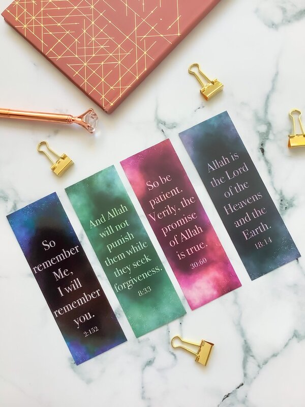 Nebula Theme Quranic Bookmarks - Set of 4