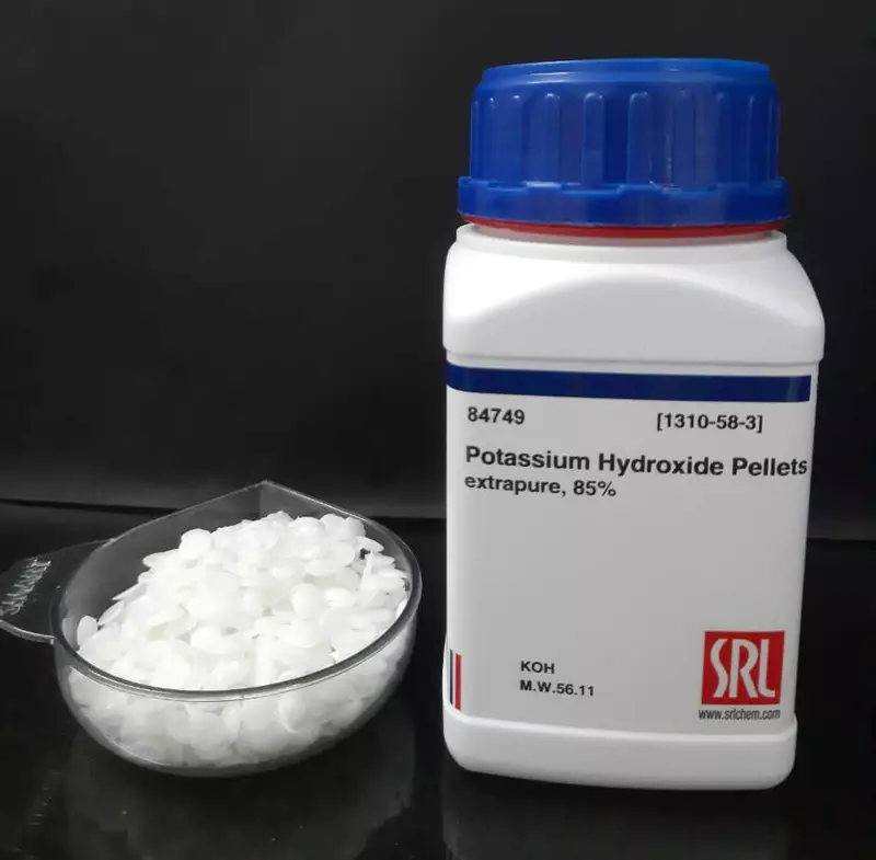 Potassium Hydroxide pellets extrapure, 85% SRL