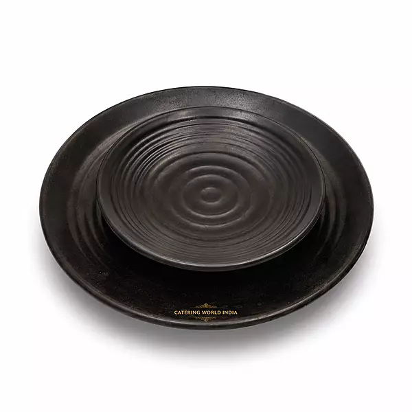MELAMINE FULL PLATE BLACK