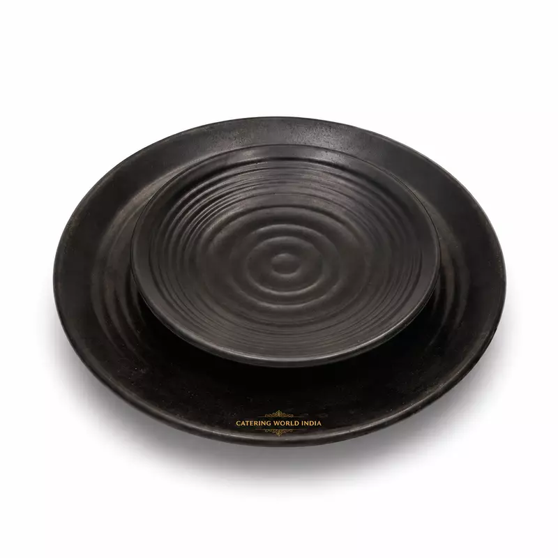 MELAMINE FULL PLATE BLACK