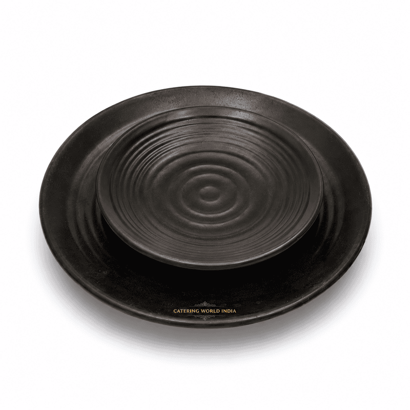 MELAMINE FULL PLATE BLACK