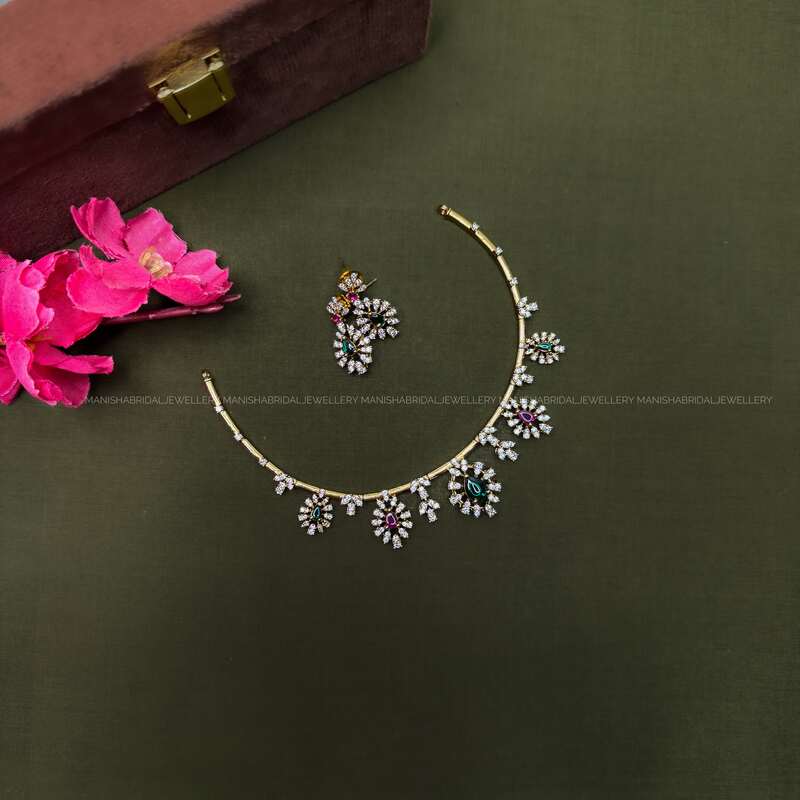 Pink& Green stone hasli