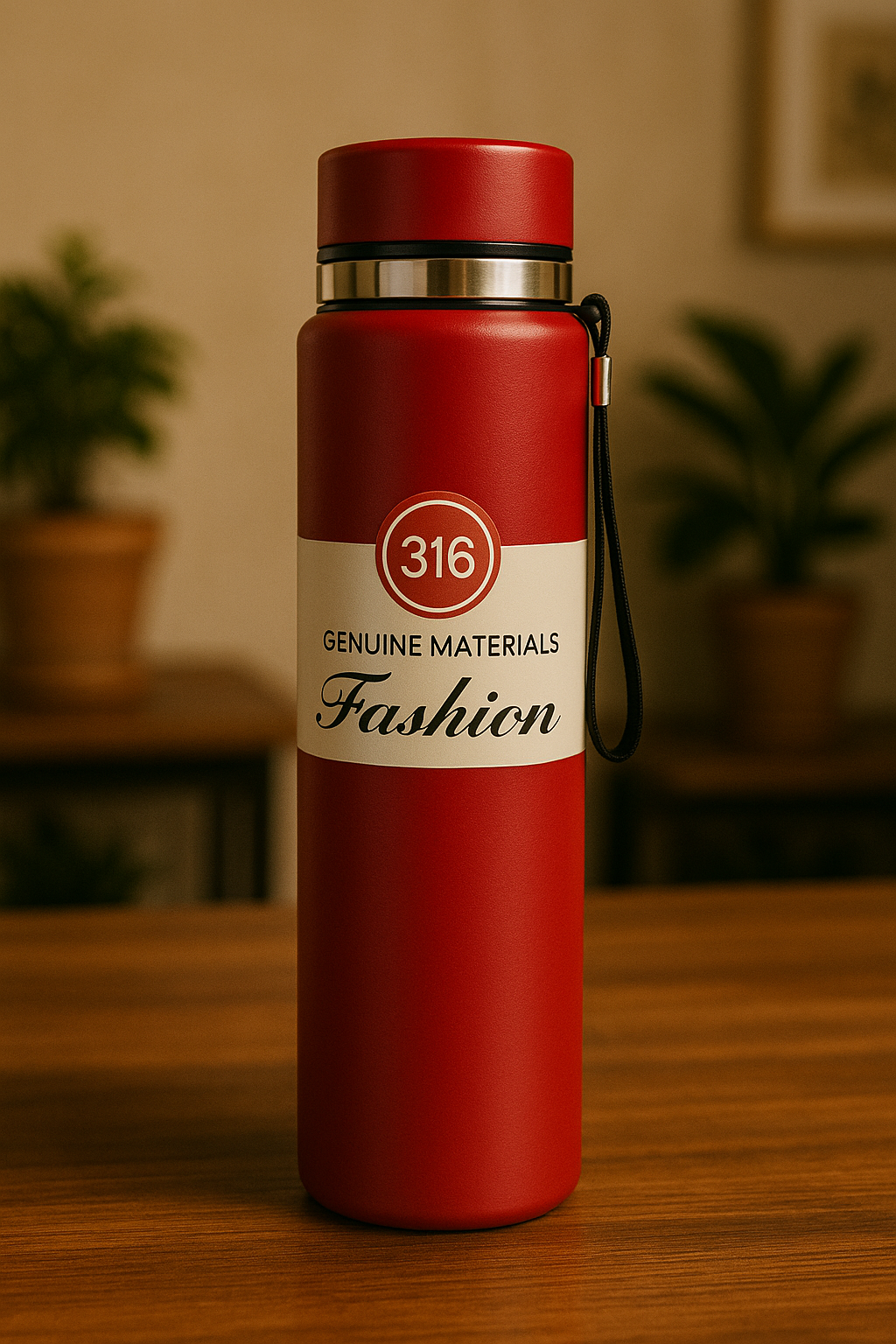 Blue- Red- Stainless Steel Electro Pro 1 Litre Hot & Cold Water Bottle