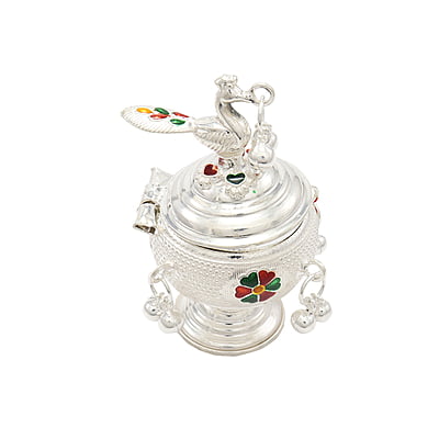 Decorative Salangai Peacock Kumkum chimizh