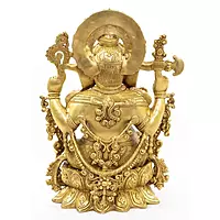 Brass Ganesha Idol - 15 inch Height | Majestic Brass Ganesha Statue for Home Decor and Worship
