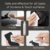 Portronics Prysta Universal Goggle & Gadget Cleaning Solution Spray Bottle – White