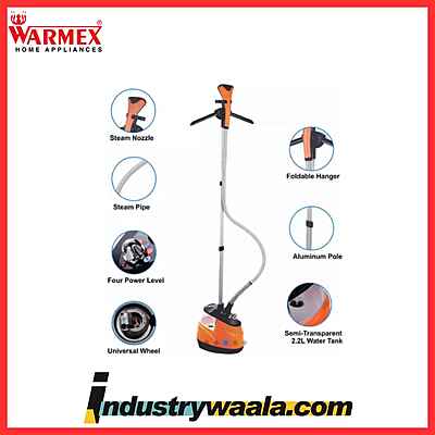 Warmex PGS 05 2200 Watts Garment Steamer with 2.2 Ltr Tank Capacity and powerful steaming