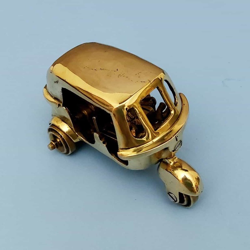 Brass Tuk Tuk Auto - 3 inch Height | Decorative Brass Tuk Tuk Auto for Souvenirs and Display