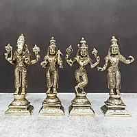 Brass Fine Dashavatar Set - 6 inch Height | Exquisite Brass Set of Dashavatar Idols