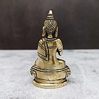 Brass Buddha Idol - 3.5 inch Height | Serene Brass Buddha Statue for Meditation and Peace