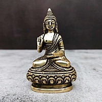 Brass Buddha Idol - 3.5 inch Height | Serene Brass Buddha Statue for Meditation and Peace
