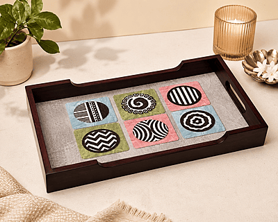 GEOMETRIC CIRCLE TRAY 12" x 6.5"