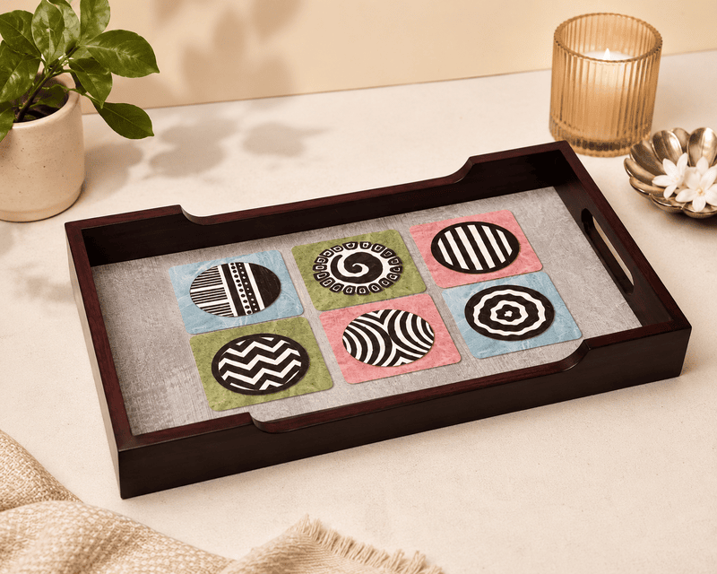 GEOMETRIC CIRCLE TRAY 12" x 6.5"