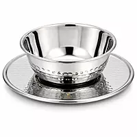 SS FINGER BOWL WITH SAUCER HAMMER