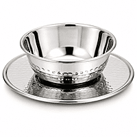 SS FINGER BOWL WITH SAUCER HAMMER