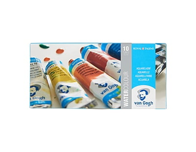 ROYAL TALENS VAN GOGH 10ML WATERCOLOR TUBE SET, CARDBOARD SET, 10 ASSORTED COLORS ROYAL TALENS VAN GOGH 10ML WATERCOLOR TUBE SET, CARDBOARD SET, 10 ASSORTED COLORS