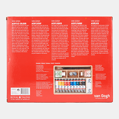 ROYAL TALENS VAN GOGH ACRYLIC COLOR WOODEN BOX, BASIC ROYAL TALENS VAN GOGH ACRYLIC COLOR WOODEN BOX, BASIC