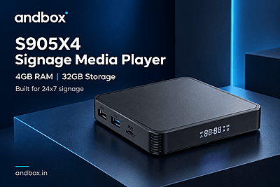 S905X4 RTC 4GB/32GB Android Signage Media Player – Amlogic S905X4, 24x7, Touch Support, Screen Rotation S905X4 RTC 4GB/32GB Android Signage Media Player – Amlogic S905X4, 24x7, Touch Support, Screen Rotation