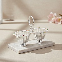 Silver Haldi Kumkum Holder