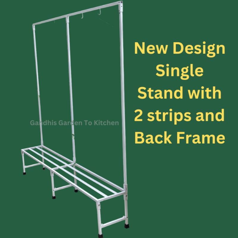 6 feet Single stand with vertical back frame for creeper and hanger set