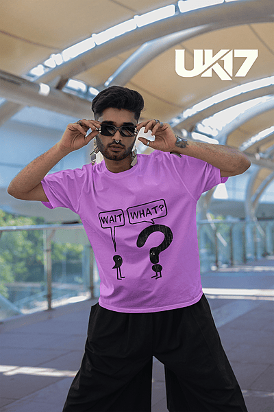 UK17 Wait What? Graphic Light Pink Premium T-Shirt