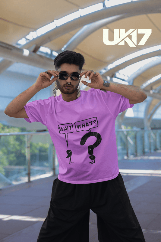 UK17 Wait What? Graphic Light Pink Premium T-Shirt