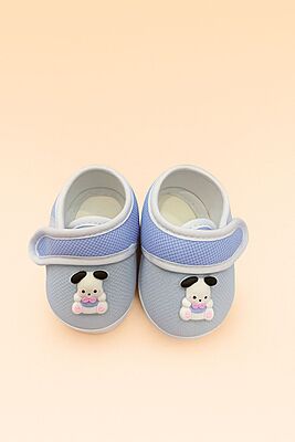 Baby Booties – Unisex Infant Shoes - Puppy Doodle (Blue, 0–6M) Baby Booties – Unisex Infant Shoes - Puppy Doodle (Blue, 0–6M)