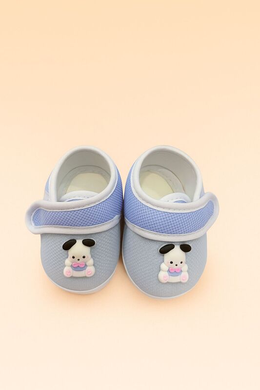 Baby Booties – Unisex Infant Shoes - Puppy Doodle (Blue, 0–6M) Baby Booties – Unisex Infant Shoes - Puppy Doodle (Blue, 0–6M)