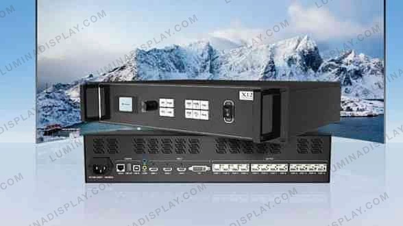 Colorlight X12 12-port LED video processor front panel, 7.8 million pixels – Lumina Display Systems