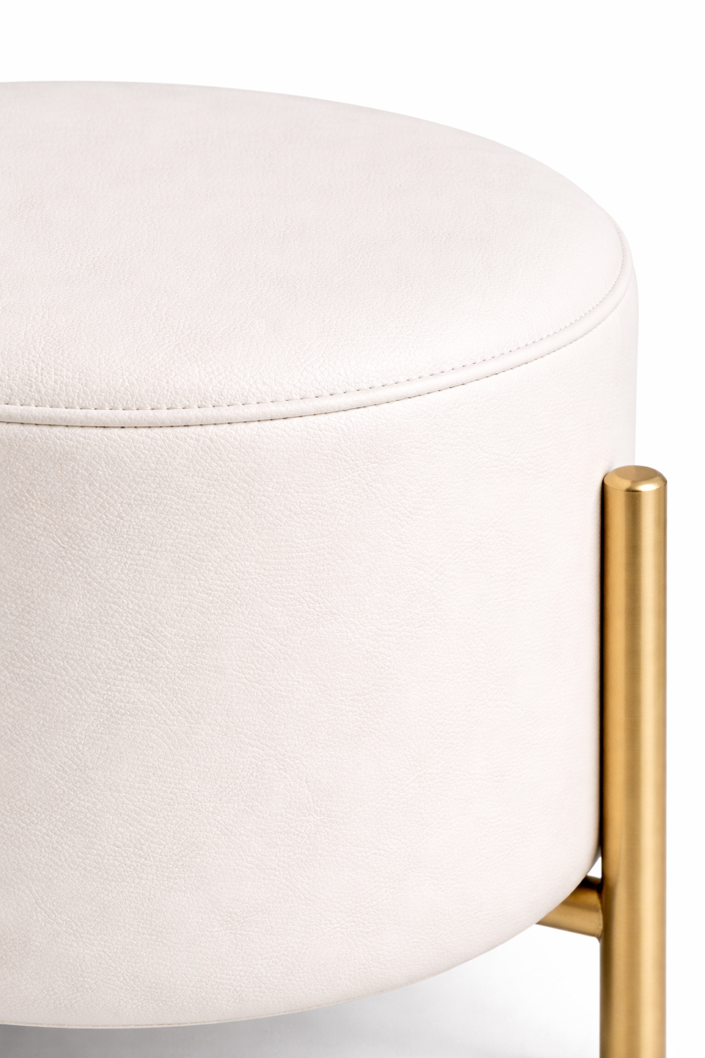 Bristol Upholstered Metal Legs Pouff