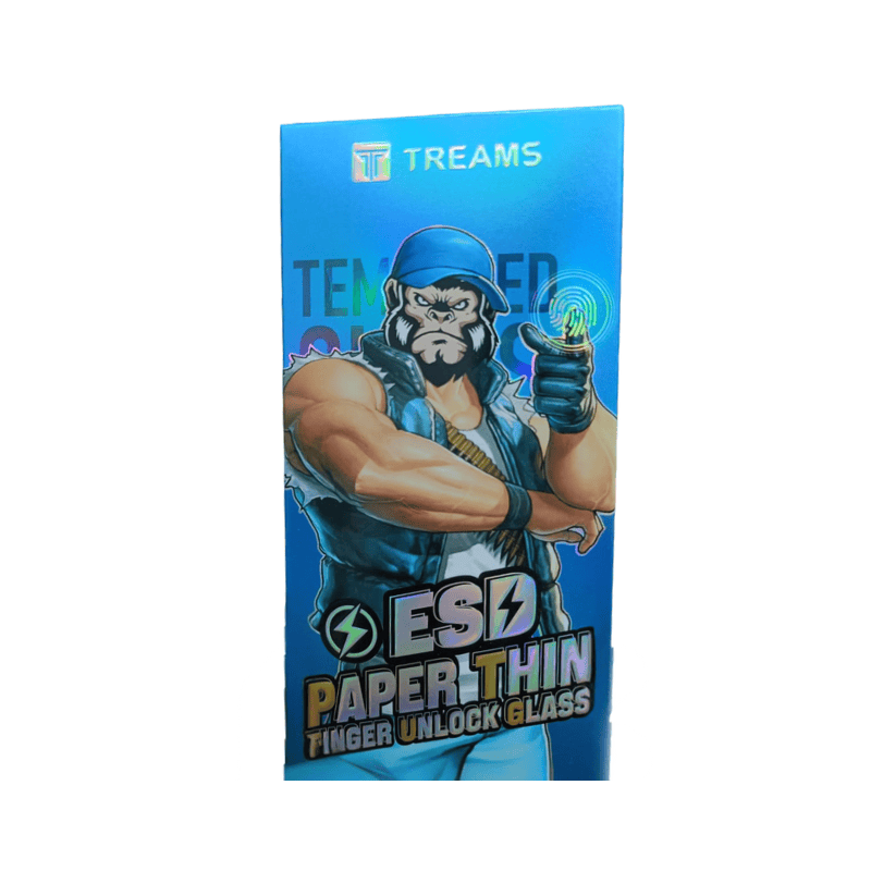 Treams ESD Paper Thin Finger Unlock Tempered Glass