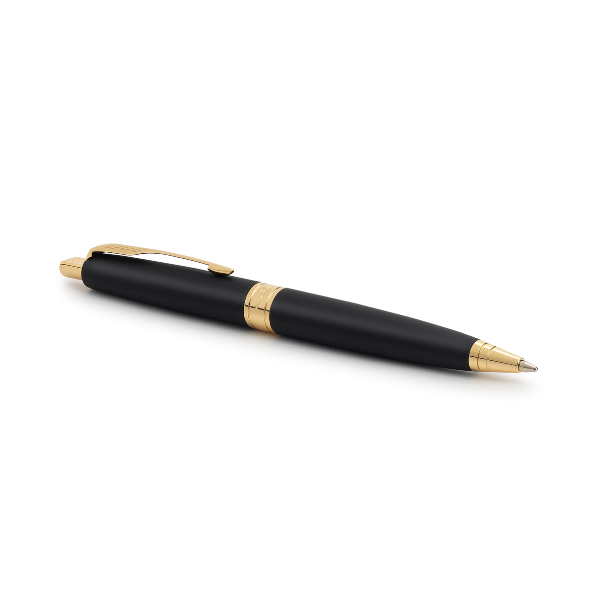 PARKER ASTER MATT BLACK GOLD TRIM  BALL PEN