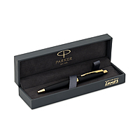 PARKER ASTER MATT BLACK GOLD TRIM  BALL PEN