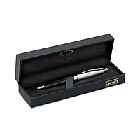PARKER ASTER SILVER BLACK CHROME TRIM  BALL PEN