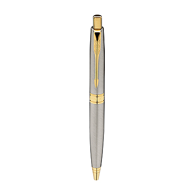 PARKER ASTER BRUSHED METAL GOLD TRIM  BALL PEN