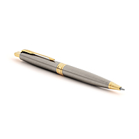 PARKER ASTER BRUSHED METAL GOLD TRIM  BALL PEN