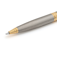 PARKER ASTER BRUSHED METAL GOLD TRIM  BALL PEN
