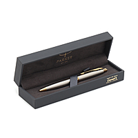 PARKER ASTER BRUSHED METAL GOLD TRIM  BALL PEN