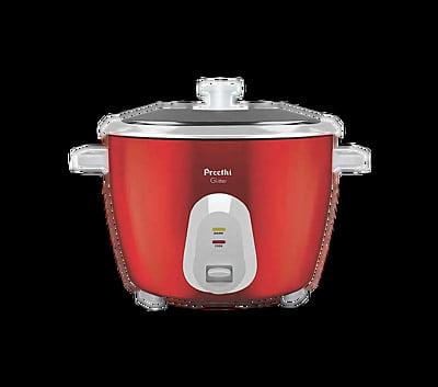 Preethi Glitter 1.8L Double Pan Electric Rice cooker Red
