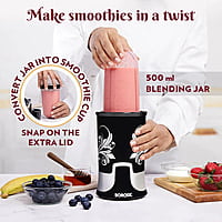 Borosil Nutrifresh 400 Watts NB 01 Blender Grinder & Smoothie Maker | Black