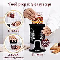 Borosil Nutrifresh 400 Watts NB 01 Blender Grinder & Smoothie Maker | Black