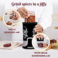 Borosil Nutrifresh 400 Watts NB 01 Blender Grinder & Smoothie Maker | Black