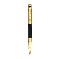 PARKER ASTER DELUXE BLACK & GOLD TRIM ROLLER PEN