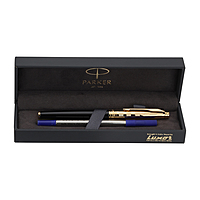 PARKER ASTER DELUXE BLACK & GOLD TRIM ROLLER PEN