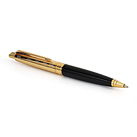 PARKER ASTER DELUXE BLACK & GOLD TRIM  BALL PEN