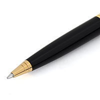 PARKER ASTER DELUXE BLACK & GOLD TRIM  BALL PEN