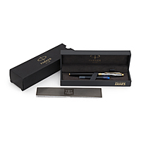 PARKER ASTER ESSENTIAL BLACK & CHROME GOLD TRIM FOUNTAIN PEN