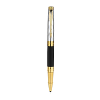 PARKER ASTER ESSENTIAL BLACK & CHROME GOLD TRIM ROLLER PEN