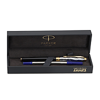 PARKER ASTER ESSENTIAL BLACK & CHROME GOLD TRIM ROLLER PEN
