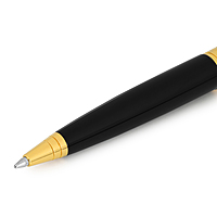 PARKER ASTER ESSENTIAL BLACK & CHROME GOLD TRIM BALL PEN